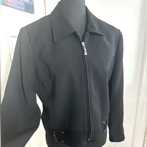 Michael Phillips, sort of sporty sort of Goth jacket!